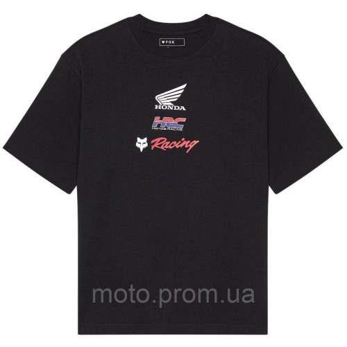 Футболка FOX OVERSIZE Short Sleeve Tee - HONDA® [Black], M