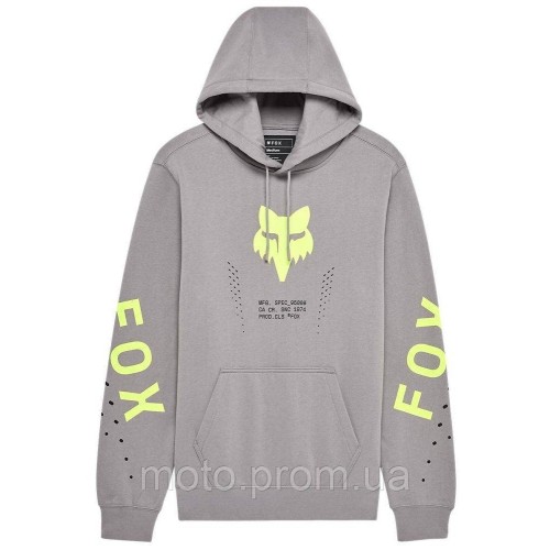 Толстовка FOX Hoodie - SHIELD [Steel Gray], L