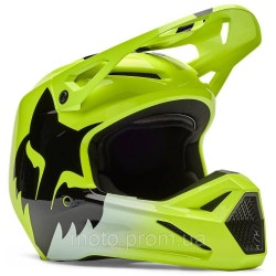 Шолом FOX YTH V1 Helmet - SHIELD [Flo Yellow], YM