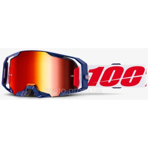 Окуляри 100% ARMATIC Goggle [Mach Z], Mirror Red Lens