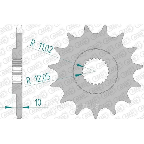 Зірка AFAM 520 Sprocket - BMW, 16z