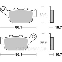 Гальмівні колодки SBS Performance Rear Brake Pads, Sinter Гальмівні колодки SBS Performance Rear Brake Pads, Sinter