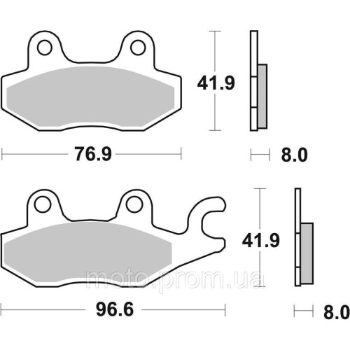 Гальмівні колодки SBS Performance Rear Brake Pads, Sinter