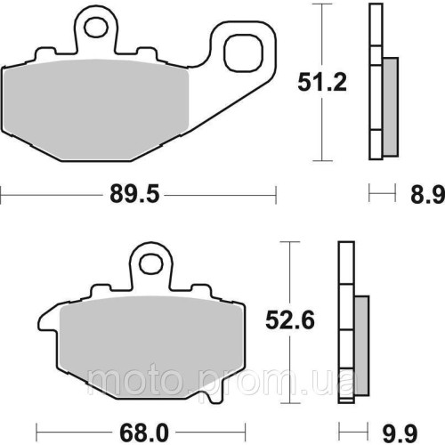 Гальмівні колодки SBS Racing Rear Brake Pads, Carbon Tech