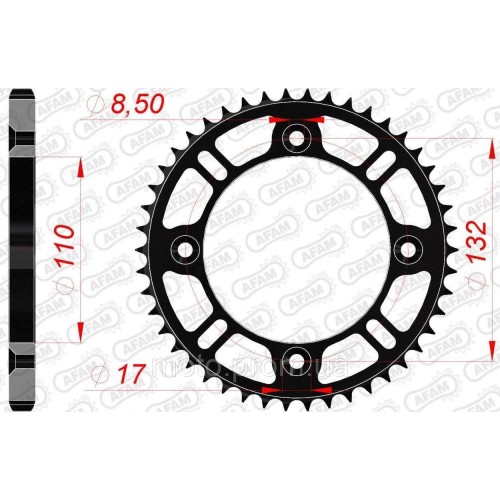 Зірка AFAM 428 K-Steel Chainwheel - KTM [Black], 49z