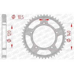 Зірка AFAM 530 Steel Chainwheel - Suzuki [Silver], 40z
