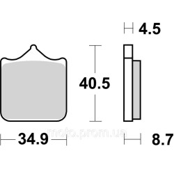 Гальмівні колодки SBS Track Days Front Brake Pads, Sinter