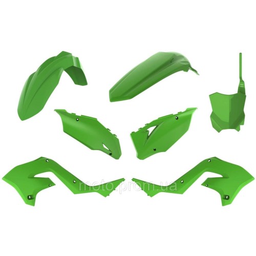 Пластик Polisport MX Restyling kit - Kawasaki (03-) [Green], Kawasaki