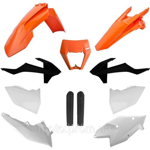 Пластик Polisport ENDURO kit - KTM (17-) [Orange/White], KTM