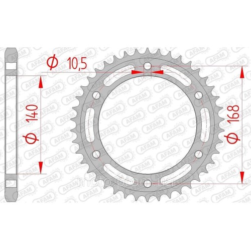 Зірка AFAM 525 Steel Chainwheel - BMW [Silver], 47z