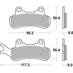 Гальмівні колодки SBS Sport Brake Pads, Sinter/Carbon