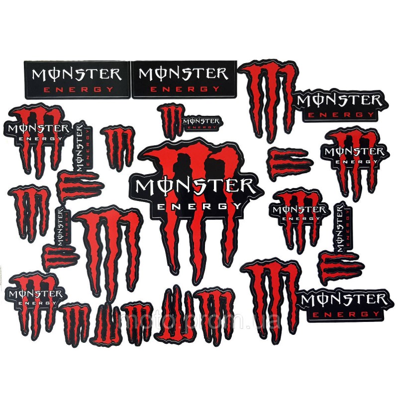 Наклейка лист А3 Monster Red