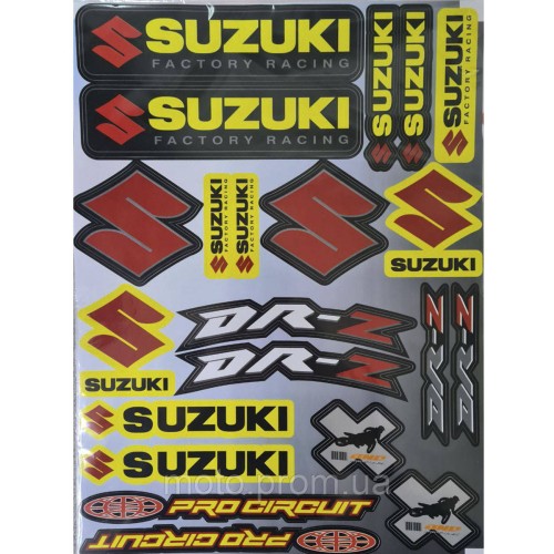 Наклейка лист А3 Suzuki DR-Z