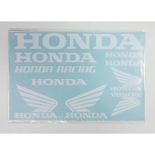 Наклейка лист Honda під оригінал біла