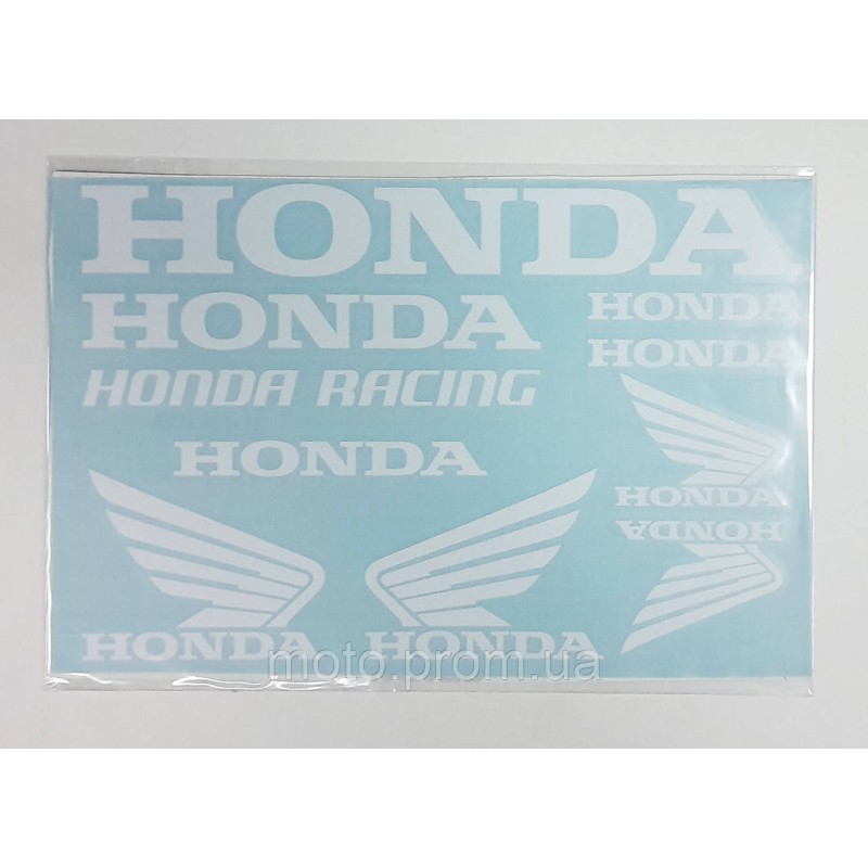 Наклейка лист Honda під оригінал біла