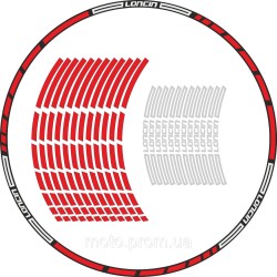 Наклейка на обод колеса Loncin Red White Наклейка на обод колеса Loncin Red White