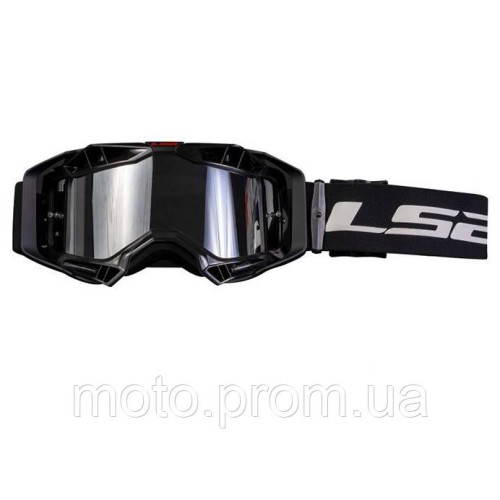 Маска кросова LS2 AURA PRO Black Mirror Lens