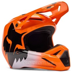 Шолом FOX YTH V1 Helmet - SHIELD [Flo Orange], YS