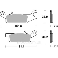 Гальмівні колодки SBS Sport Brake Pads, Sinter/Carbon Гальмівні колодки SBS Sport Brake Pads, Sinter/Carbon