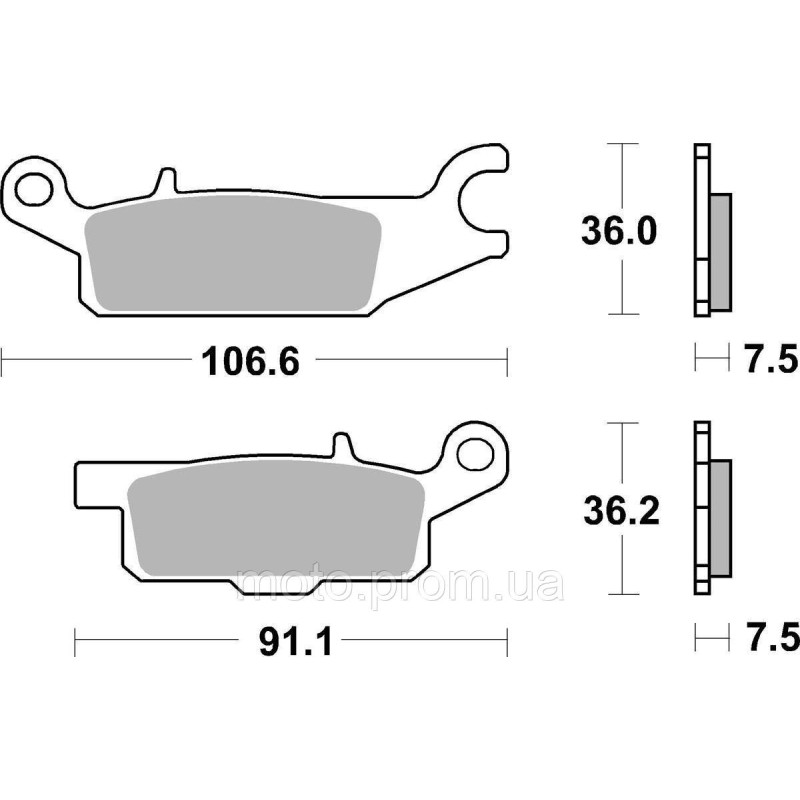 Гальмівні колодки SBS Sport Brake Pads, Sinter/Carbon