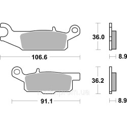 Гальмівні колодки SBS Sport Brake Pads, Sinter/Carbon Гальмівні колодки SBS Sport Brake Pads, Sinter/Carbon