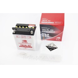 Акумулятор 12V14Аh YB14L-A2 кислотний (L134*W89*H166mm) Акумулятор 12V14Аh YB14L-A2 кислотний (L134*W89*H166mm)