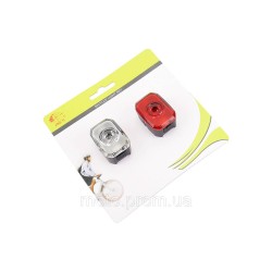 Ліхтар передній 1 діод+задній 1 діод, Li-ion 3.7V 240mAh зарядка від USB, вологозахисні к-кт, JY-6252 Ліхтар передній 1 діод+задній 1 діод, Li-ion 3.7V 240mAh зарядка від USB, вологозахисні к-кт, JY-6252