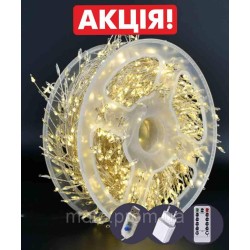 Роса-мишка 60m 1800LED, прозрачный провод USB пульт ДУ, теплый белый (30) Роса-мишка 60m 1800LED, прозрачный провод USB пульт ДУ, теплый белый (30)