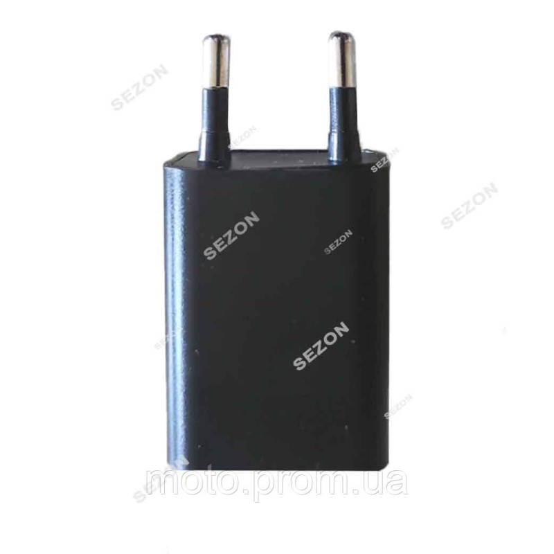 Адаптер USB 1А (для гірлянд до 400 світлодіодів), чорний