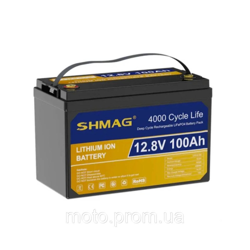 Акумулятор SHMAG LiFePO4 12,8V-100Ah (1,28 КВт) BMS, для ДБЖ
