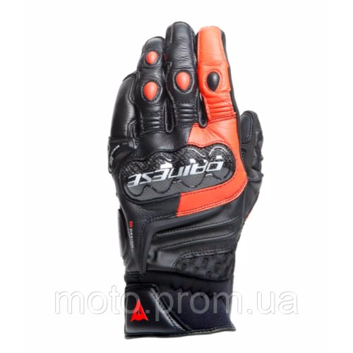Моторукавички Dainese CARBON 4 SHORT Leather Black Red L