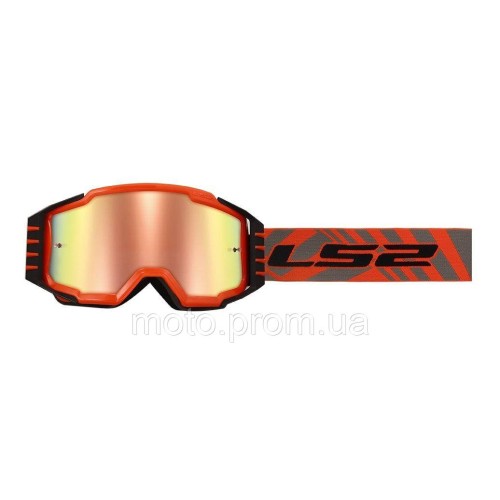 Маска кросова LS2 Charger Pro Goggle Hi-Vis Orange with Iridium Visor