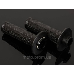 Гріпси Renthal MX R-Works Lock-On Tapered Grips - Half Waffle Black, Ultra Tacky Гріпси Renthal MX R-Works Lock-On Tapered Grips - Half Waffle Black, Ultra Tacky
