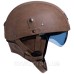 Мотошолом VINTAGE каска ретро з окулярами коричнева Harley L