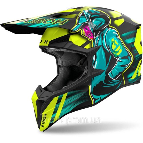 Мотошлем Airoh WRAAAP CYBER yellow matt L