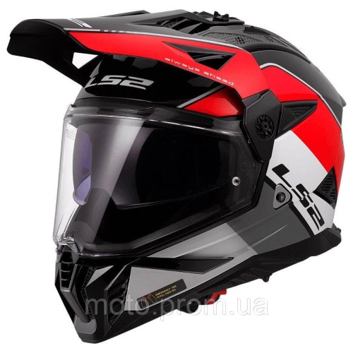 Мотошлем LS2 MX702 Pioneer 2 Rally Matt Red White M