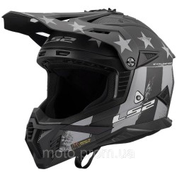 Мотошлем LS2 MX708 Fast 2 Battle Scar Matt Tonal Gray Black XL
