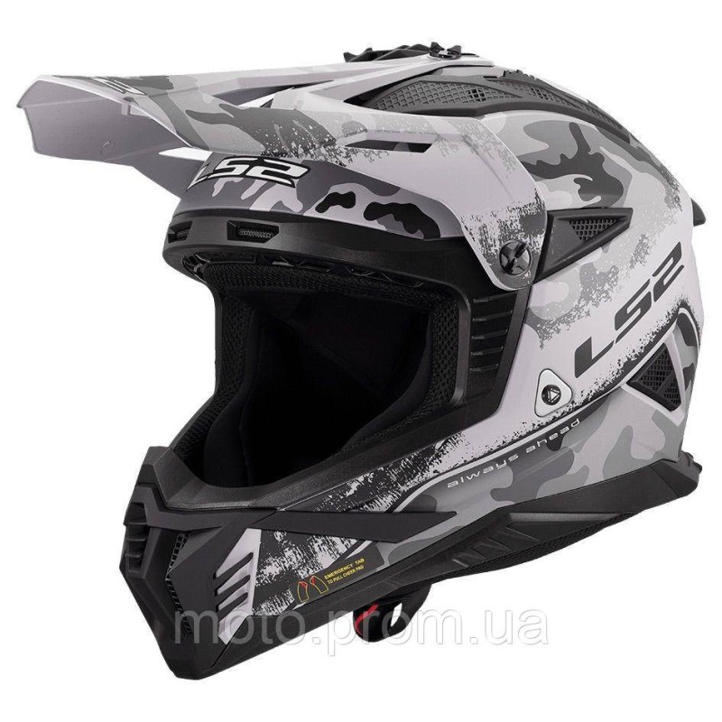 Мотошлем LS2 MX708 Fast 2 Carbine Matt Tonal Gray Black XL