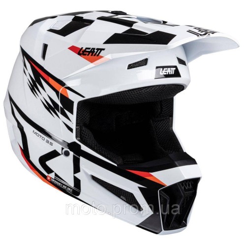 Шолом LEATT Moto 3.5 JR Helmet + Goggle [White], YL