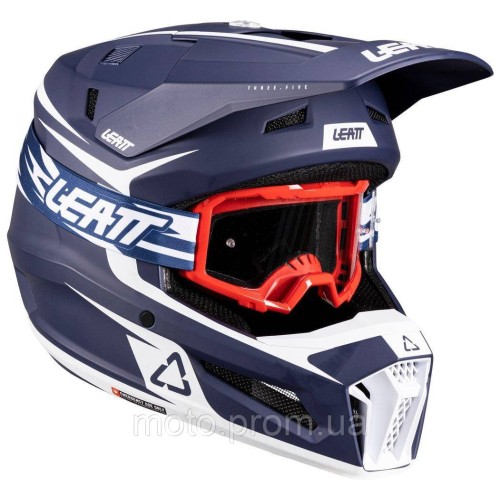 Шолом LEATT Moto 3.5 JR Helmet + Goggle [Blue], YL