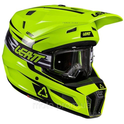 Шолом LEATT Moto 3.5 JR Helmet + Goggle [Neon Yellow], YL