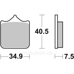 Гальмівні колодки Renthal RC-1 Front Brake Pads, Sintered