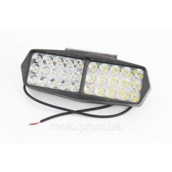 Фара додаткова світлодіодна вологозахисна - 30 LED з кріпленням, прямокутна 190*70мм із стробоскопом Фара додаткова світлодіодна вологозахисна - 30 LED з кріпленням, прямокутна 190*70мм із стробоскопом