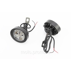 Фара додаткова світлодіодна вологозахисна (65*55mm) - 4 LED з кріпленням під дзеркало, к-кт 2шт Фара додаткова світлодіодна вологозахисна (65*55mm) - 4 LED з кріпленням під дзеркало, к-кт 2шт