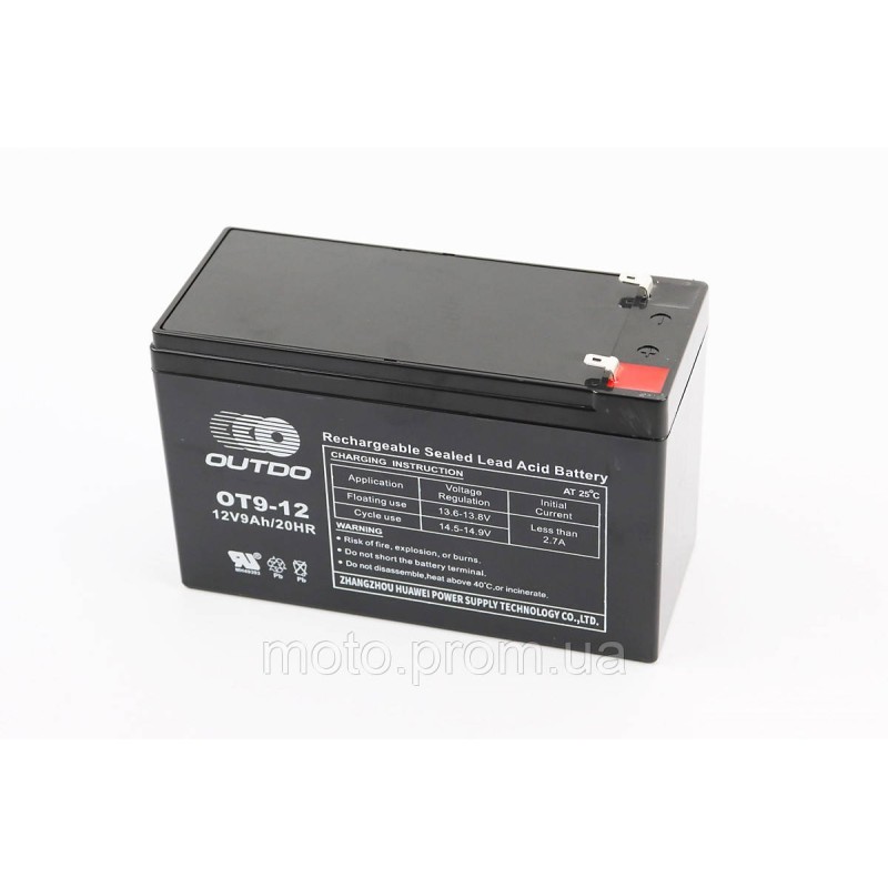 Акумулятор 12V9Ah OT9-12 кислотний (L151*W65*H94mm) для ДБЖ, іграшок та ін.