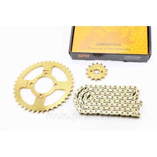 Зірки, ланцюг к-кт JH - 428-98L+41T+14T (у коробці) GOLD