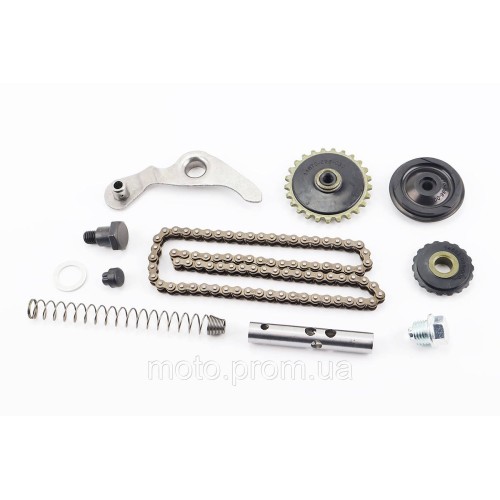 Цепь распредвала 110cc - 25H-84L + ролики 3шт + коромысло + натяжитель, к-кт