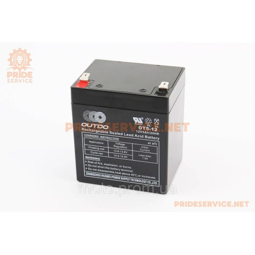 Акумулятор 12V5Ah OT5-12 кислотний (L90*W70*H102мм) для ДБЖ, іграшок та ін.
