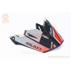 Козырёк шлема кроссового GLX-803, чёрно-красный мат