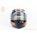 Шлем интеграл (стандарт DOT/ECE) FENIX ESSENCE L (59см), чёрно-оранжевый